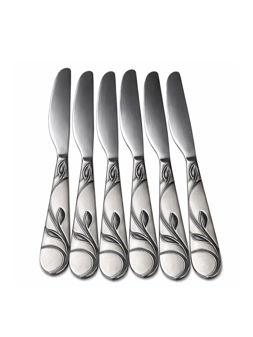Cambridge Zehira Frost 18/0 Stainless Dinner Knives Set 6 Replacement Flatware